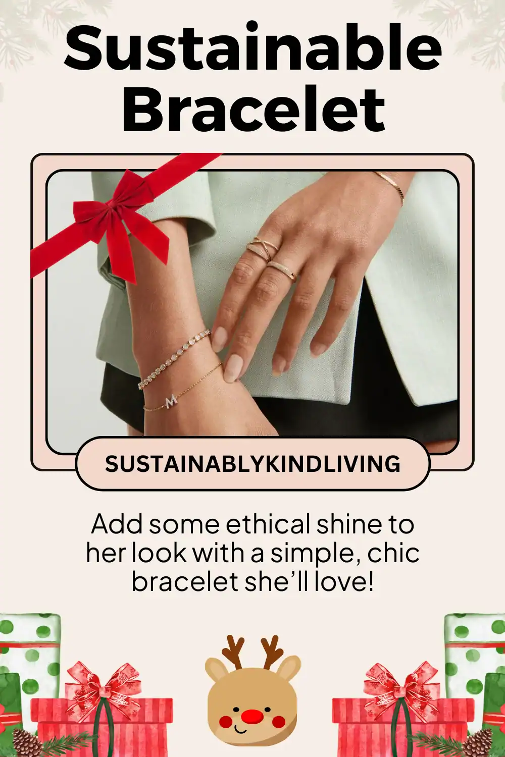 Mejuri sustainable bracelets crafted with recycled materials, a stylish and ethical jewelry gift for her.