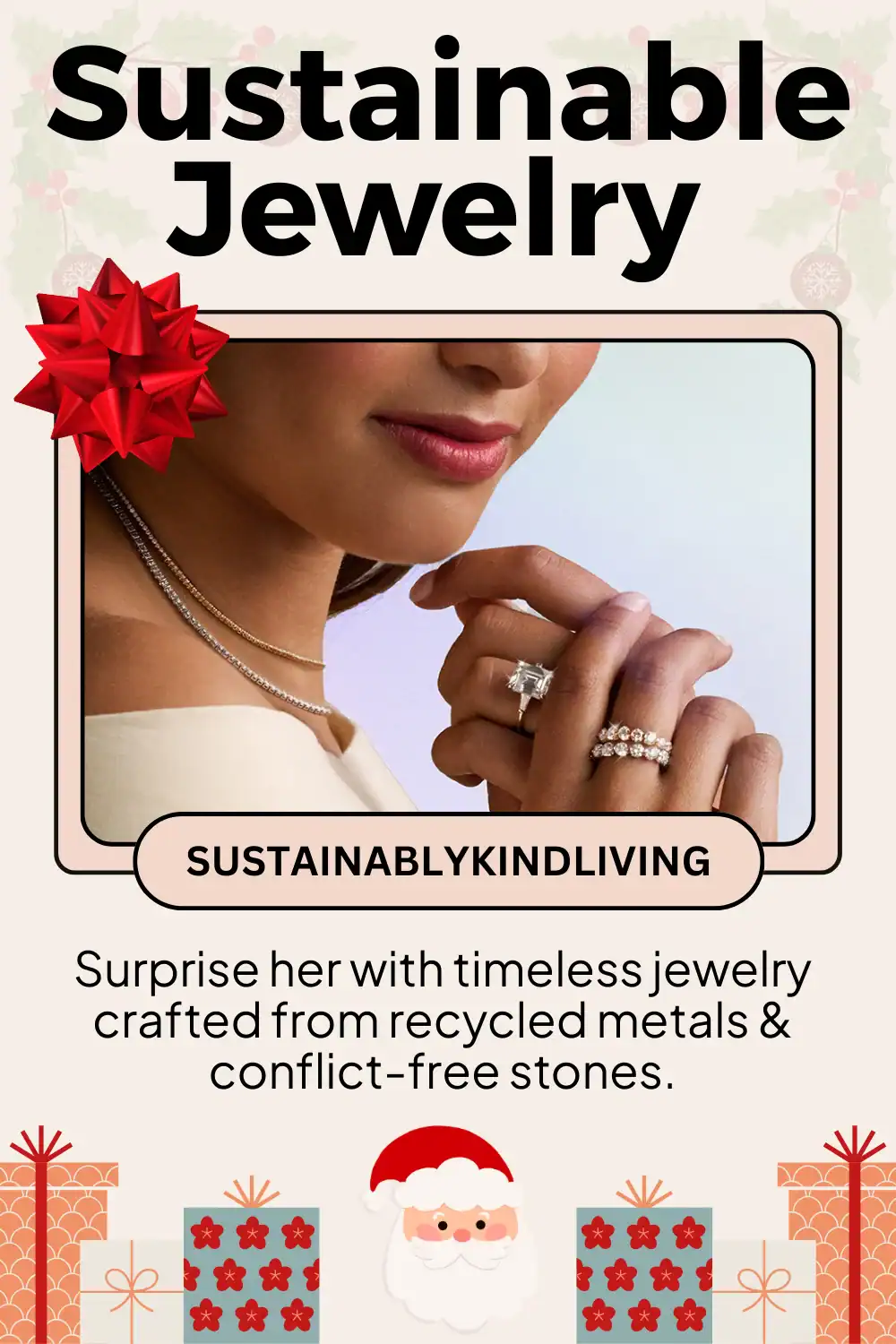 Brilliant Earth sustainable jewelry crafted with recycled metals and conflict-free stones, perfect ethical gift for her.