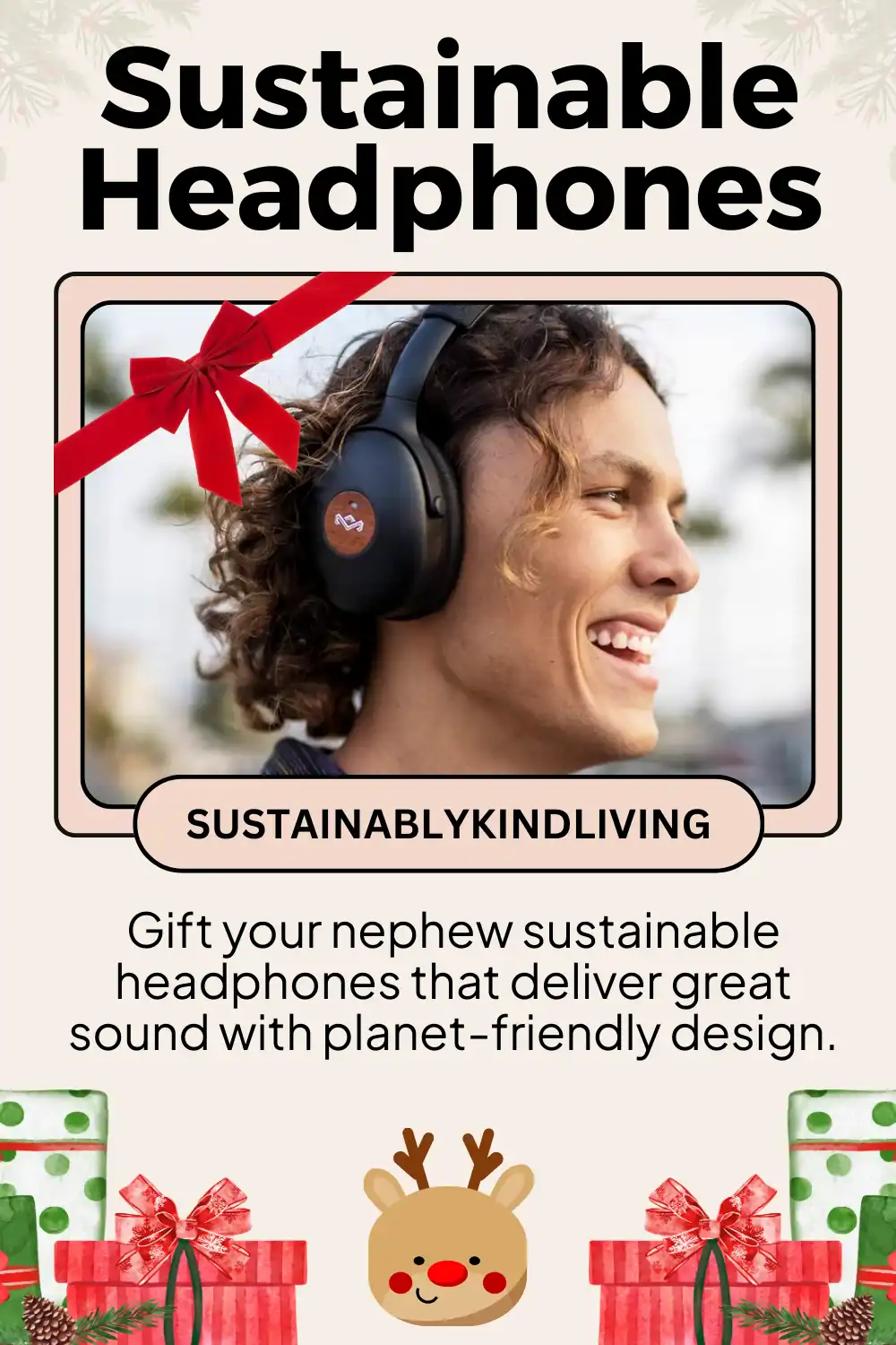 House of Marley sustainable headphones built from recycled materials, great eco-conscious audio gift for teens.