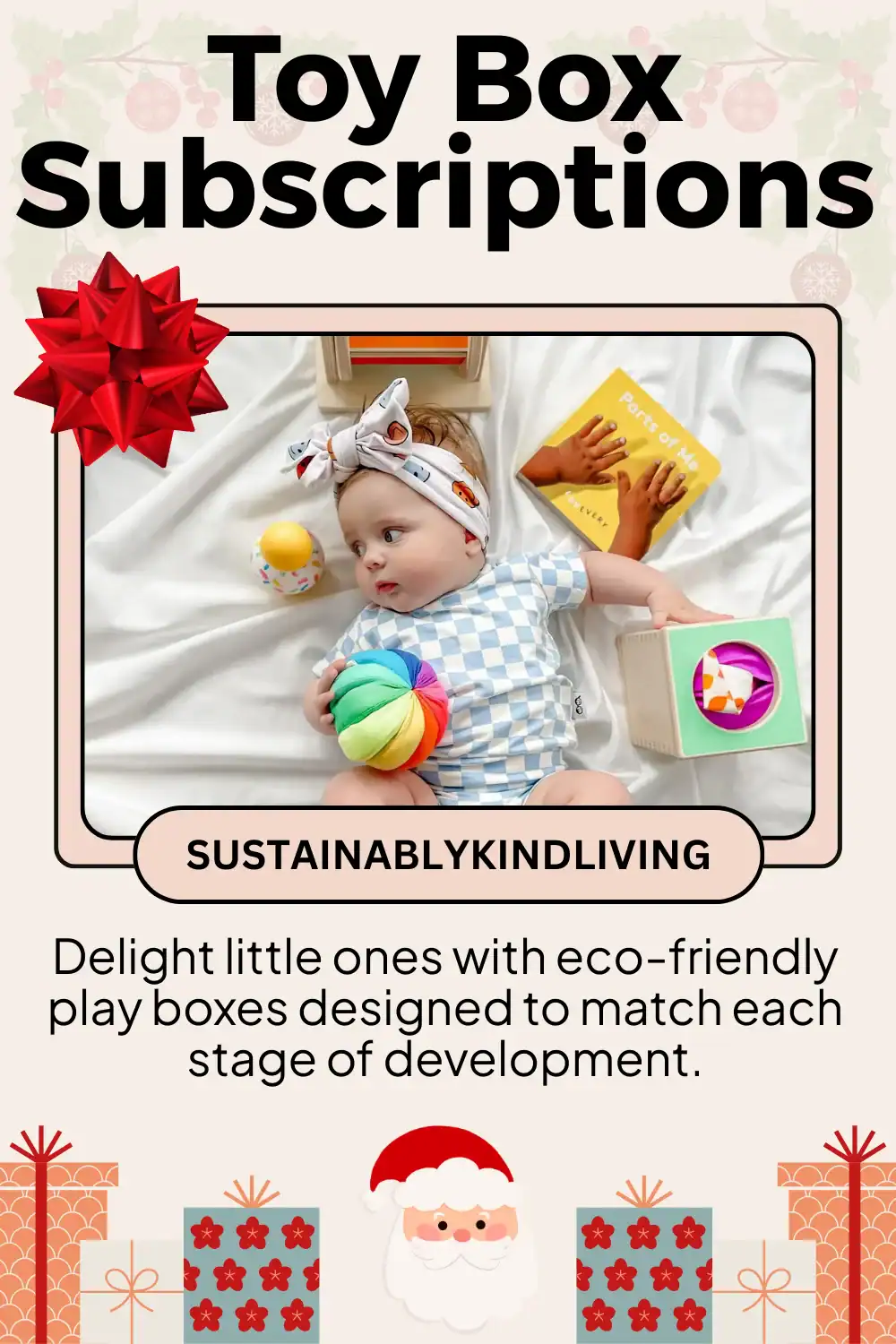 Lovevery Montessori toy subscription made with FSC wood and organic cotton, perfect non-toxic baby gift.