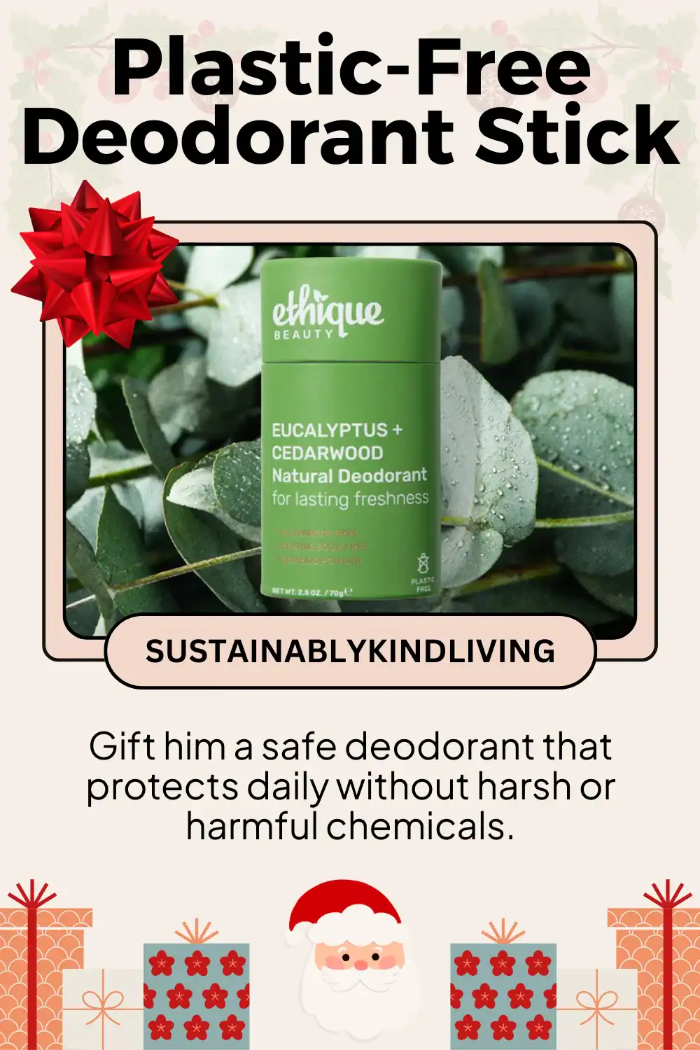 Ethique non-toxic deodorant made with clean, sustainable ingredients, perfect eco-friendly stocking stuffer.