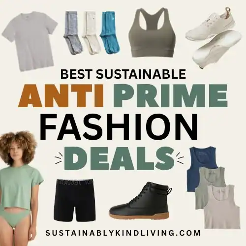 Sustainable fashion Prime Day deals featuring organic clothing, ethical brands, and eco-friendly wardrobe staples.