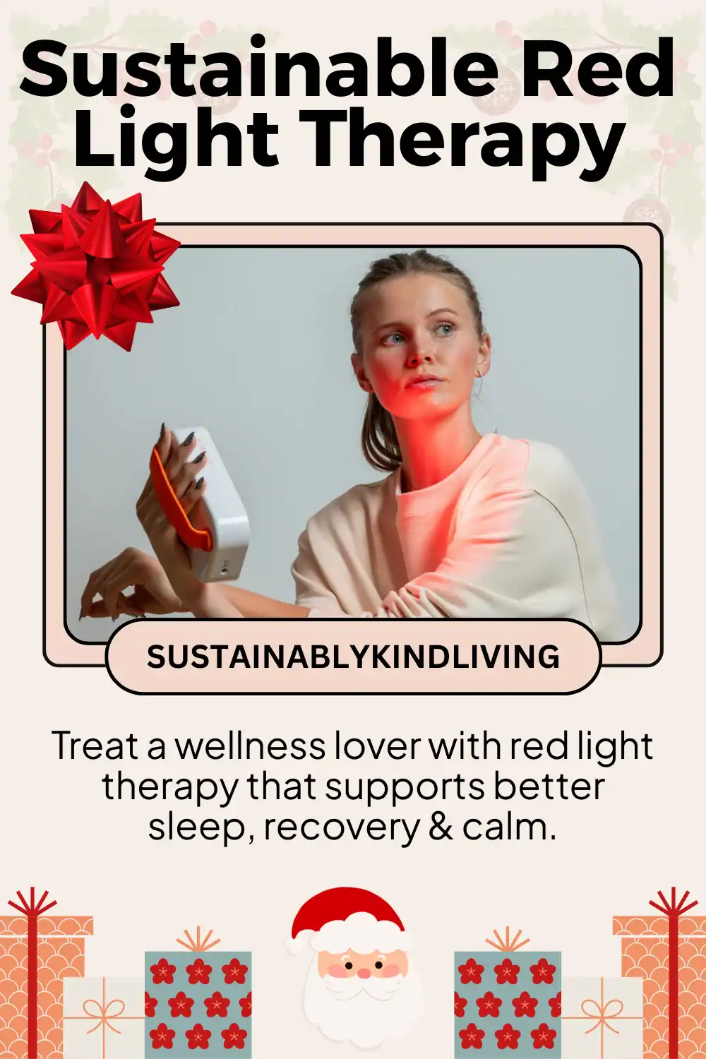 Lumebox non-toxic red light therapy device with FDA-cleared wavelengths, perfect wellness gift for better sleep.