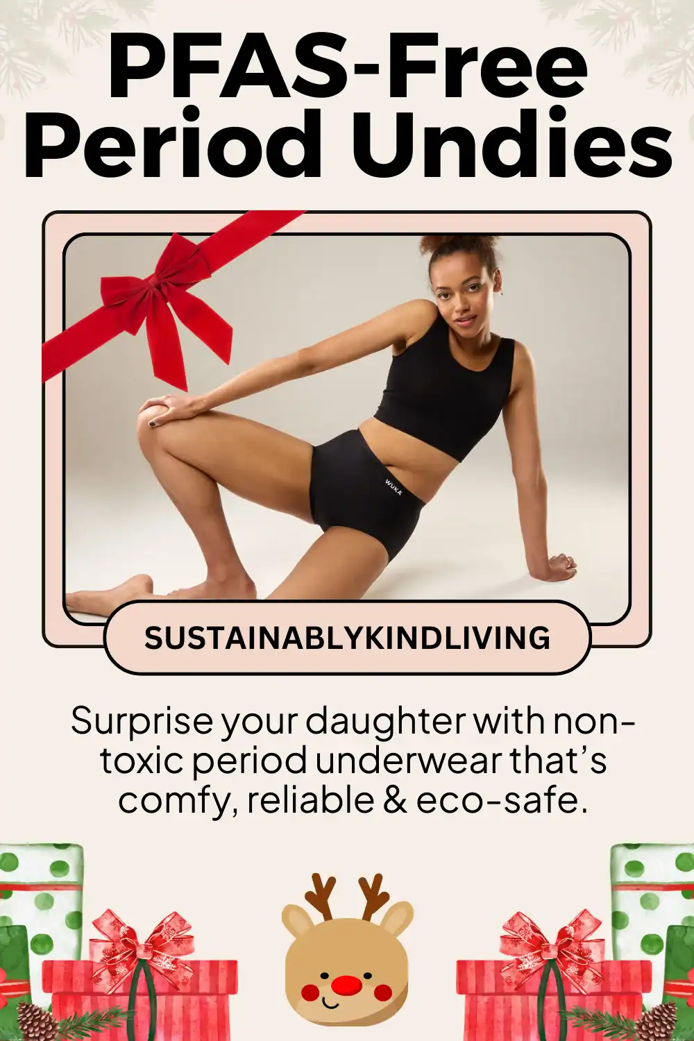 WUKA period underwear designed with sustainable fabrics, comfortable zero-waste option for teen menstrual care.