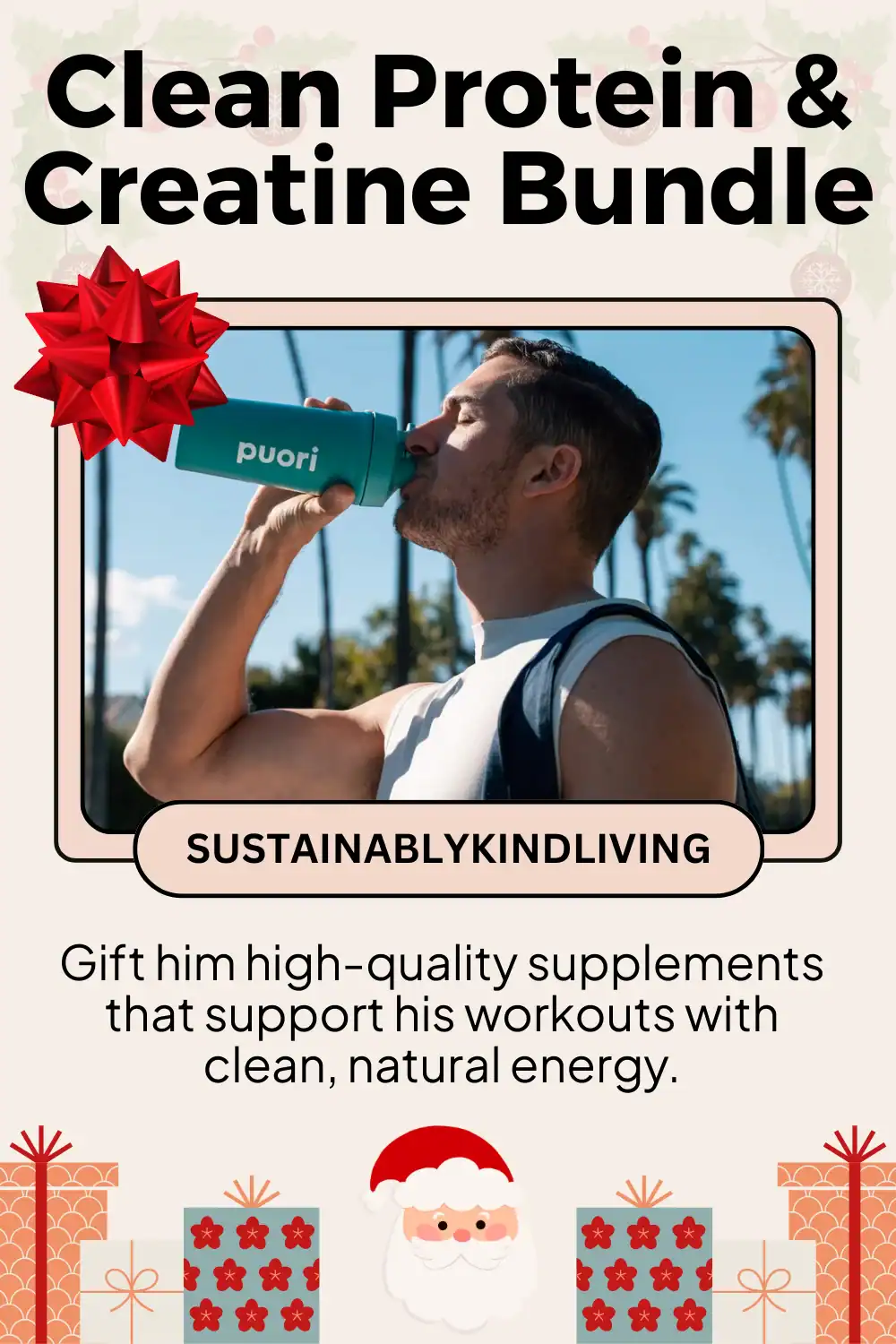 Puori clean whey protein and creatine bundle with non-toxic formulas, sustainable and safe for daily fitness support.