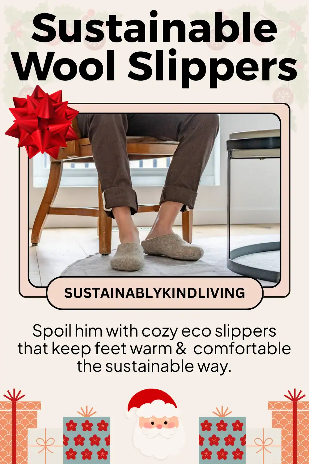 Kyrgies wool slippers handmade with natural felt, plastic-free and cozy for non-toxic lounging at home.