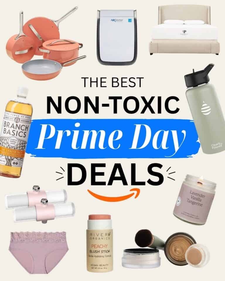 Sustainable Prime Day deals featuring non-toxic products, eco-friendly brands, and healthy home essentials.