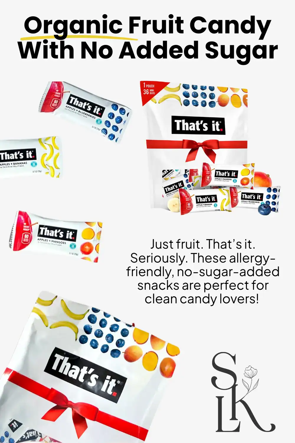 That’s It. fruit bars made from real fruit, dye-free and non-GMO, perfect healthy Halloween candy alternative.