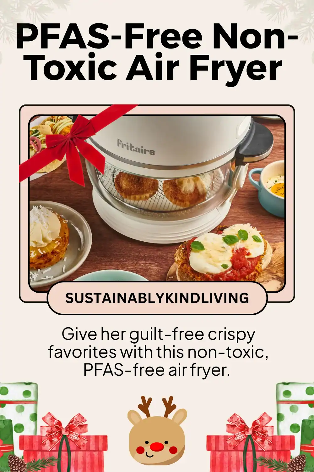 Fritaire air fryer, PFAS-free and toxin-free, eco-friendly and safe, the perfect healthy kitchen gift for her.
