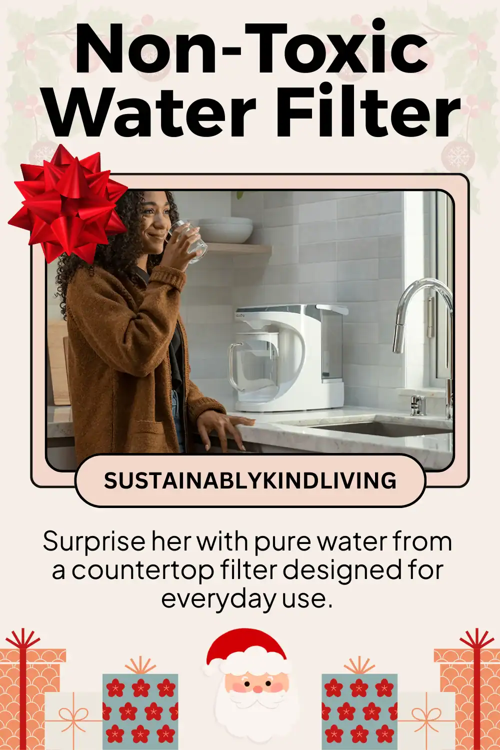 AquaTru countertop water filter system that removes toxins, eco-friendly and reliable, ideal for healthy home gifts.