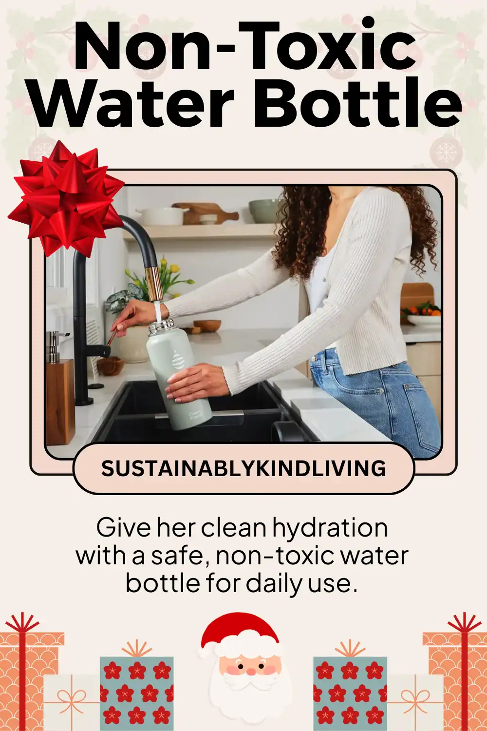 Clearly Filtered water bottle with advanced filtration, non-toxic and sustainable, great for everyday hydration gifts.