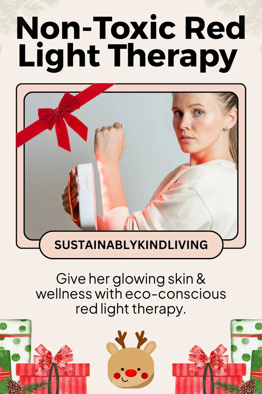 Lumebox red light therapy device, non-toxic and eco-conscious, the perfect wellness gift for healthier skin and energy.