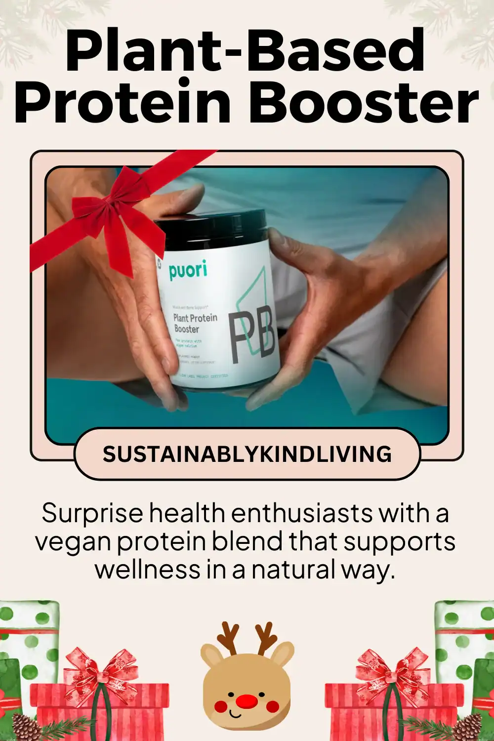 Puori plant protein booster, vegan and organic, perfect for sustainable clean nutrition every day.