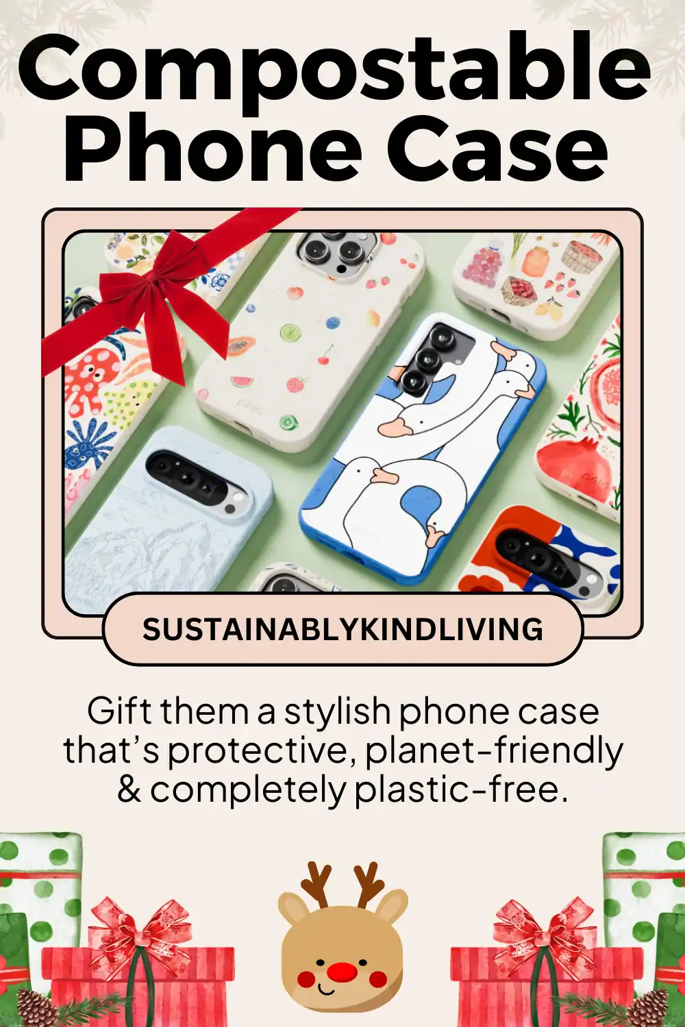 Pela phone case made from plant-based materials, compostable and plastic-free for eco-friendly tech.
