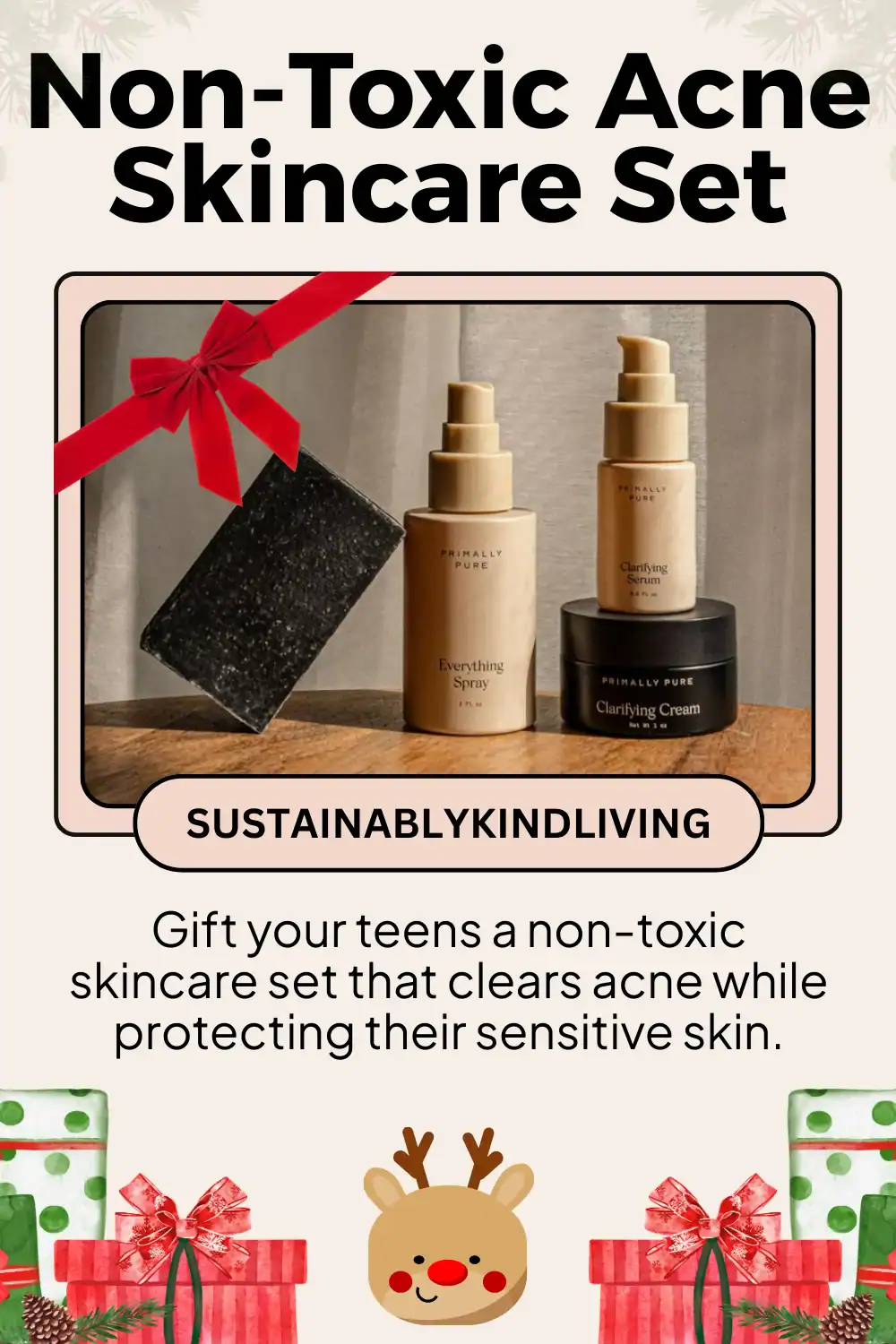Primally Pure teen acne bundle with non-toxic, natural ingredients, perfect eco-friendly teen skincare set.