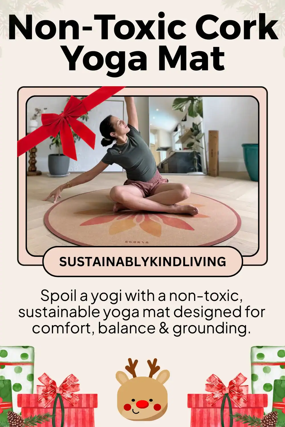 Scoria eco-friendly yoga mat made from natural materials, vegan and non-toxic for mindful movement.
