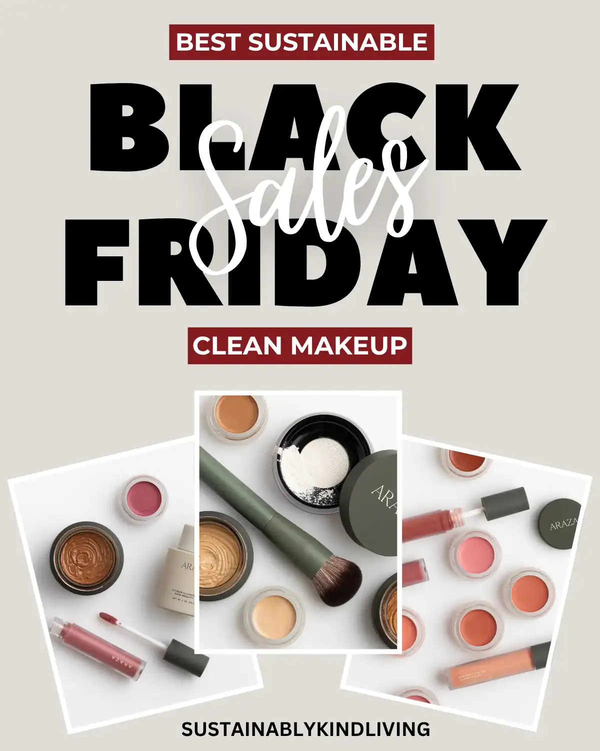 Araza Beauty clean makeup made with organic, food-grade ingredients and natural pigments, perfect for non-toxic Black Friday beauty deals.
