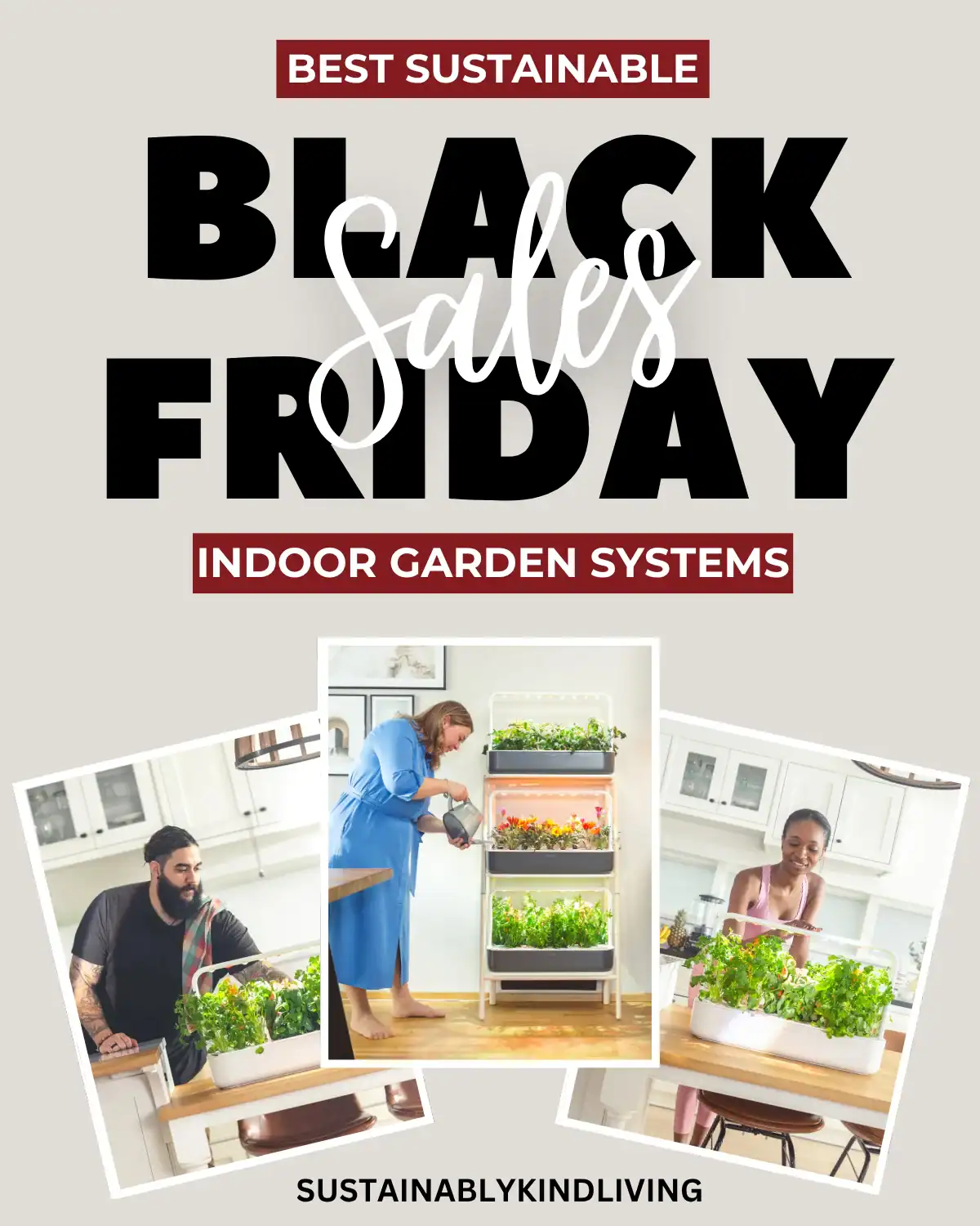 Click & Grow indoor garden systems that grow herbs, greens, and veggies all year long, ideal for sustainable Black Friday home and kitchen savings.