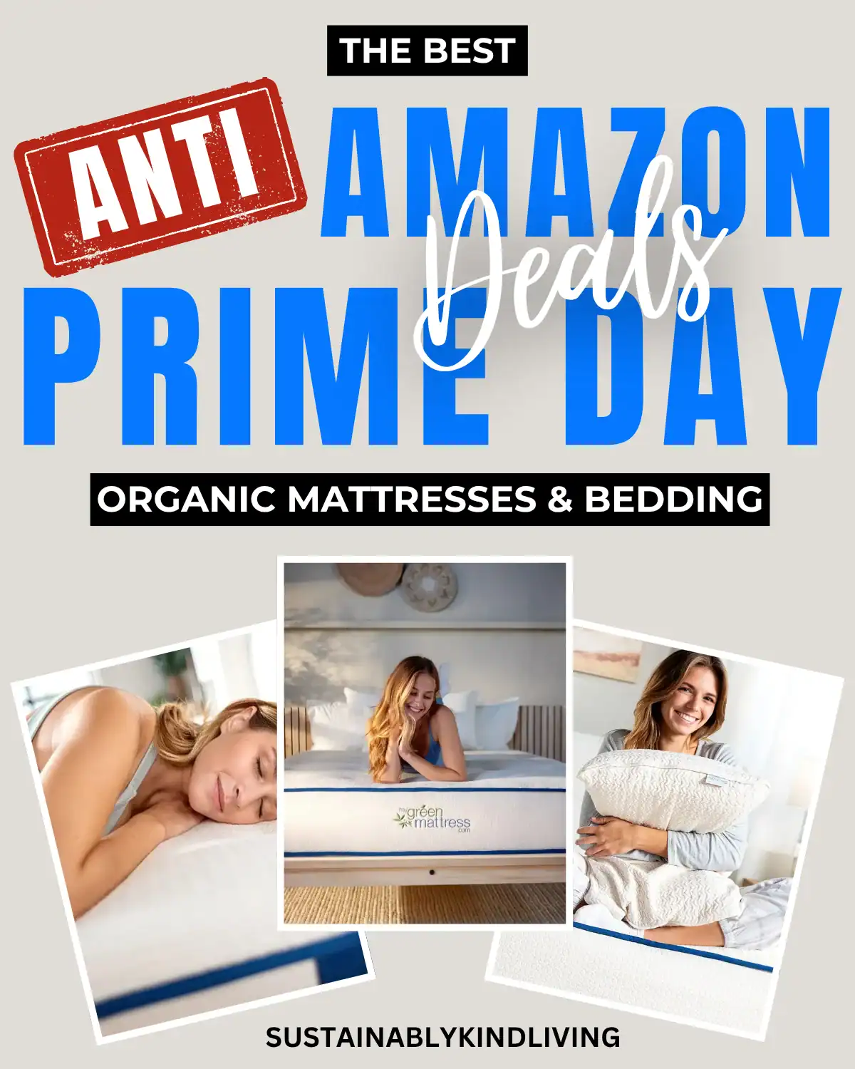 My Green Mattress organic mattresses made with GOTS-certified cotton and safe natural latex, non-toxic for healthy sleep, ideal Prime Day mattress sale.