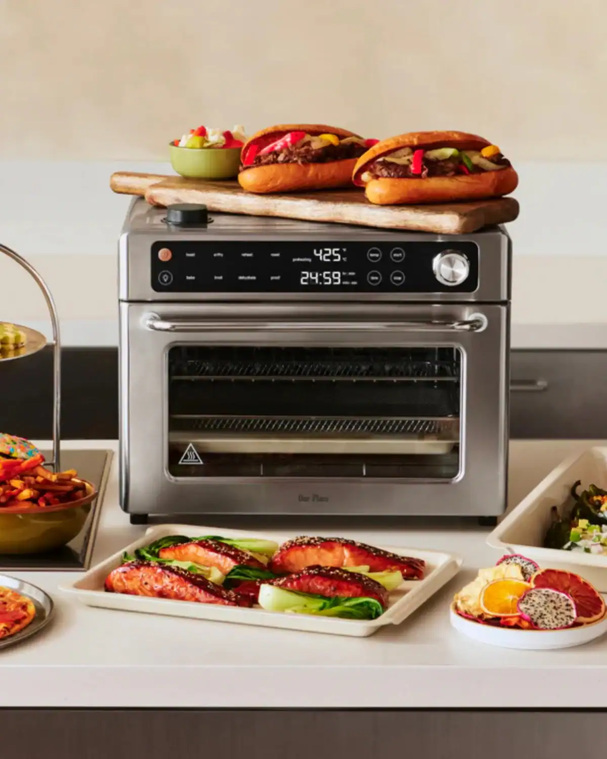 Our Place Wonder Oven with toxin-free ceramic pan, multifunctional 6-in-1 appliance, perfect non-toxic kitchen gift for Mom.