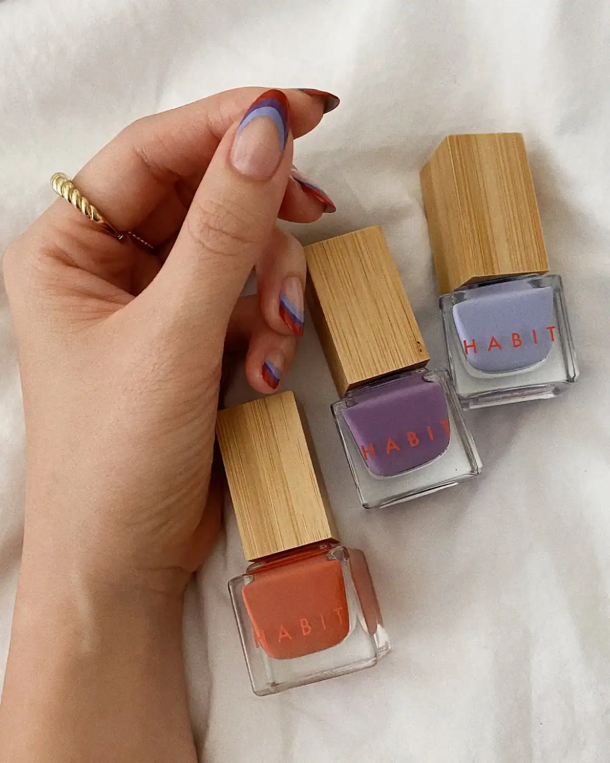 Habit Cosmetics non-toxic nail polish, vegan and 21-free formula with bio-based ingredients, safe beauty gift for Mom.