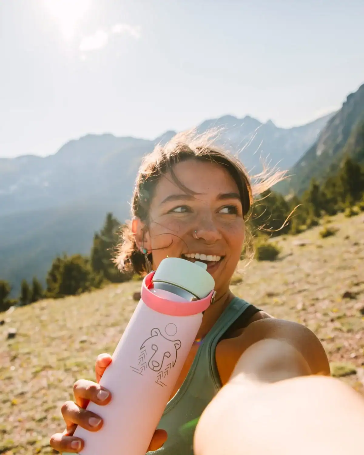Hydro Flask stainless steel water bottles with TempShield insulation, BPA-free reusable drinkware gift for active moms.