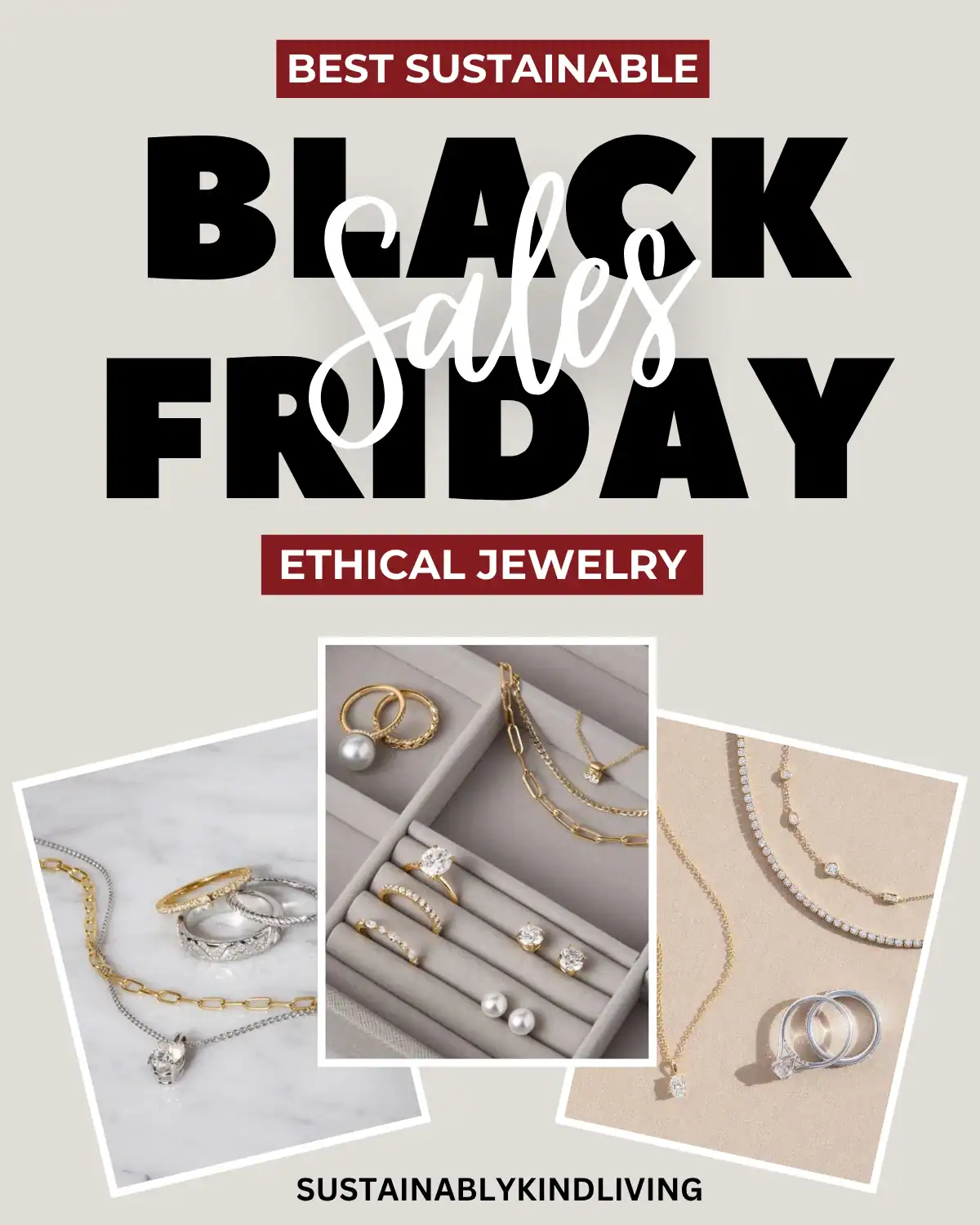 Brilliant Earth conflict free diamonds and recycled metal jewelry showcased in Black Friday ethical luxury deals.