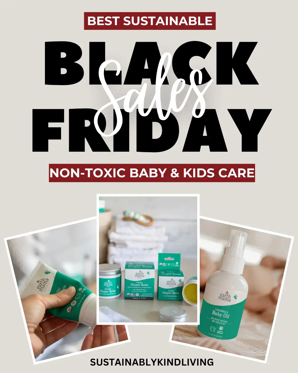 Earth Mama Organics natural baby bath products and organic skincare featured in Black Friday sales.