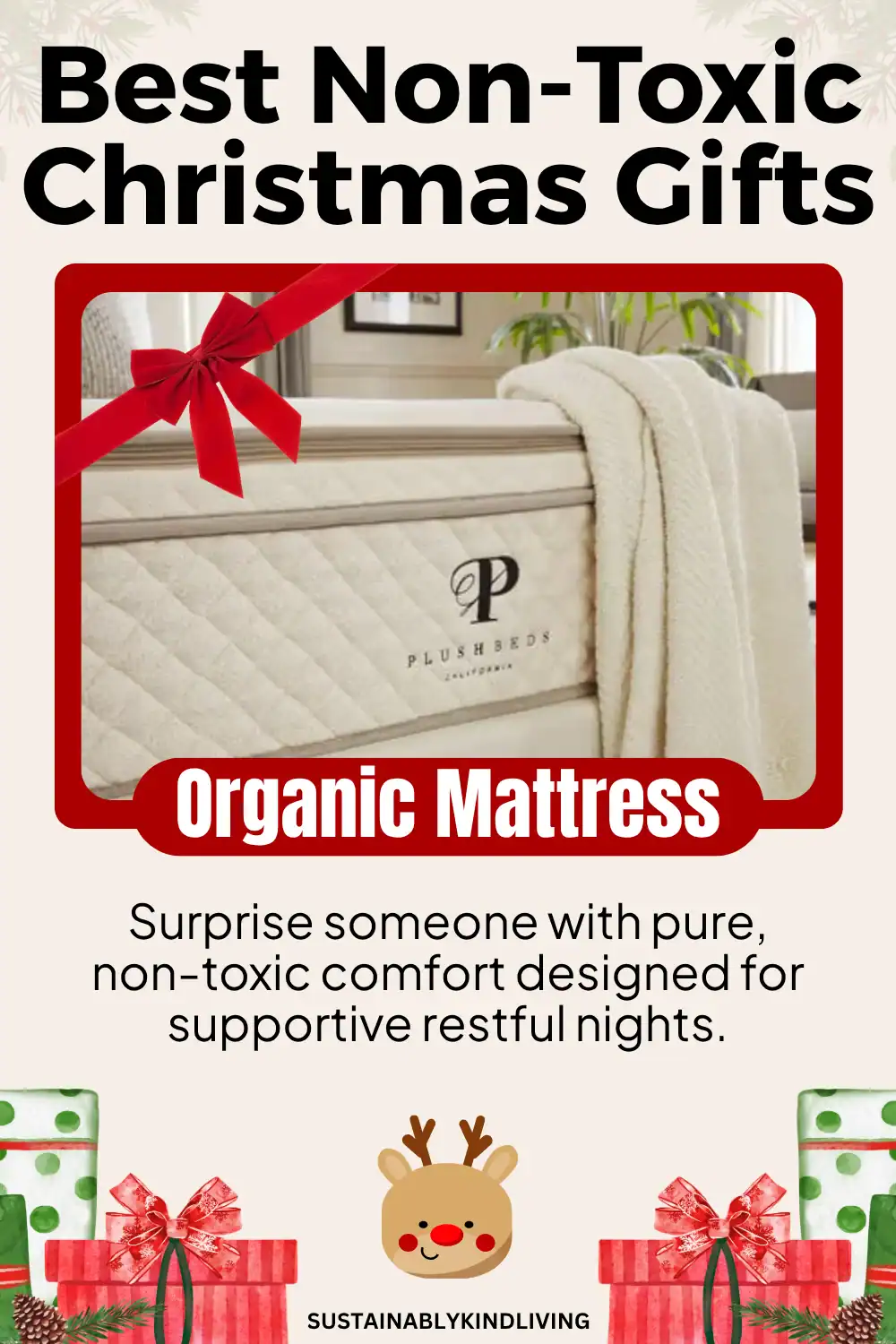 PlushBeds GOLS-certified organic mattress – high-end healthy gift.