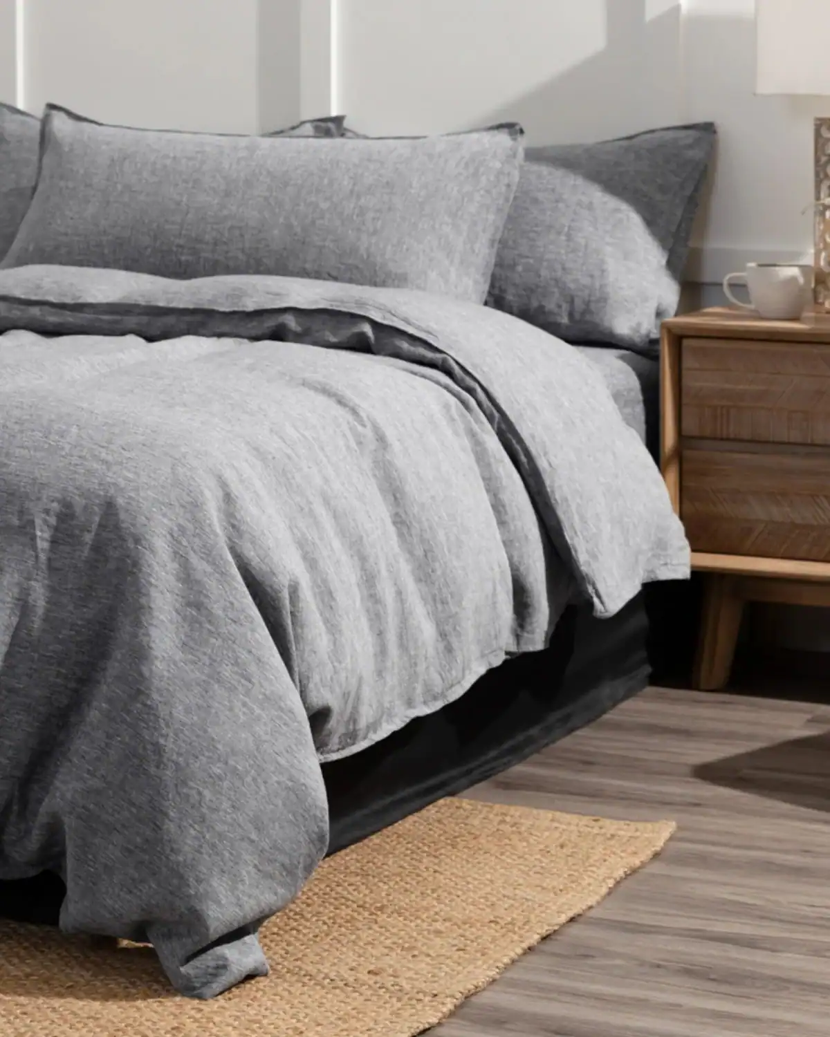 QE Home French flax linen bedding, OEKO-TEX certified and crafted by a Certified B Corporation.