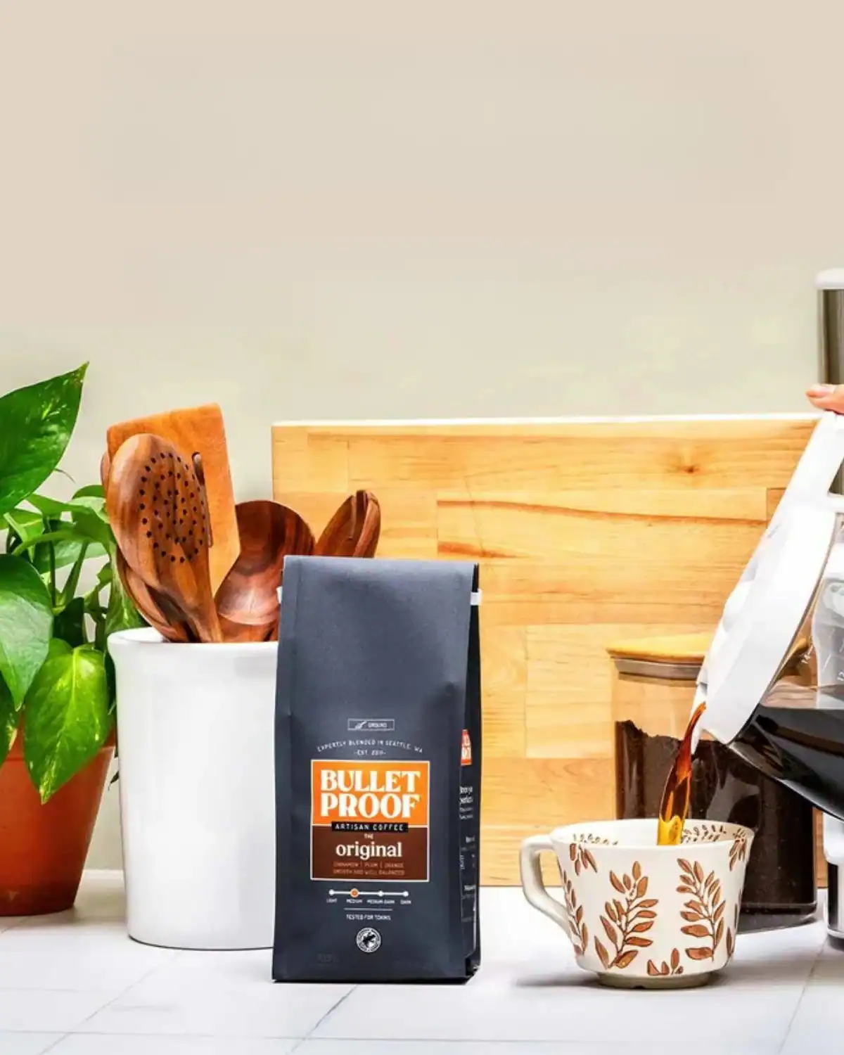 Bulletproof Original Ground Coffee made from toxin-tested, ethically sourced beans, perfect for dads who want a cleaner daily brew.