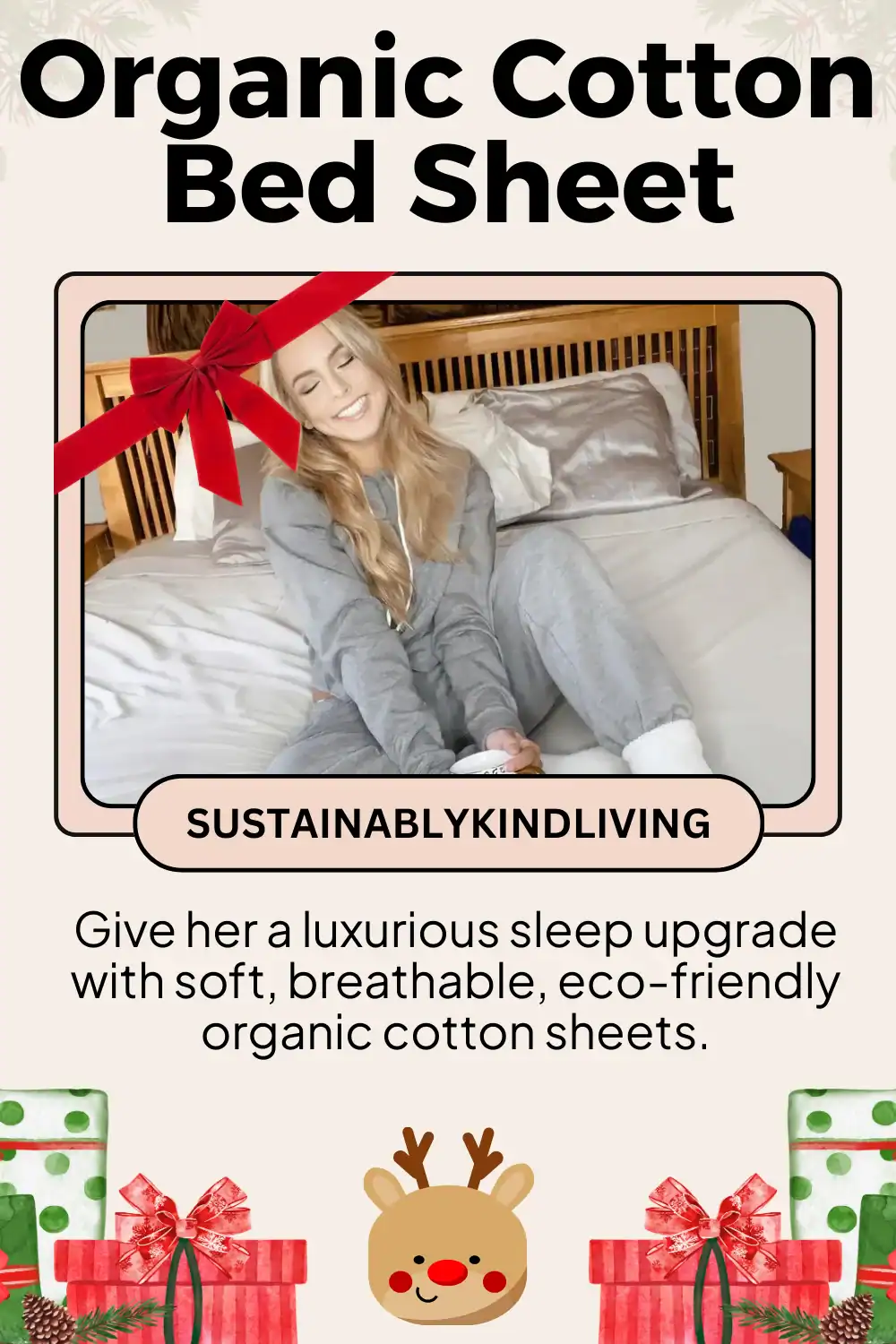 Delilah Home GOTS-certified organic cotton bed sheets crafted from pure, chemical-free cotton; soft, durable, and a perfect eco-friendly gift for her.