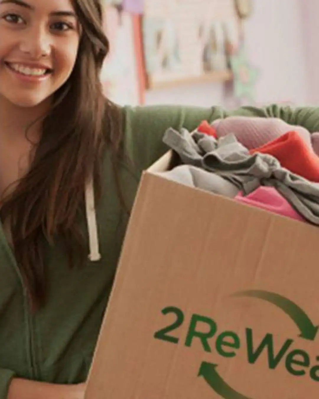 2ReWear textile recycling program for clothing and shoes.