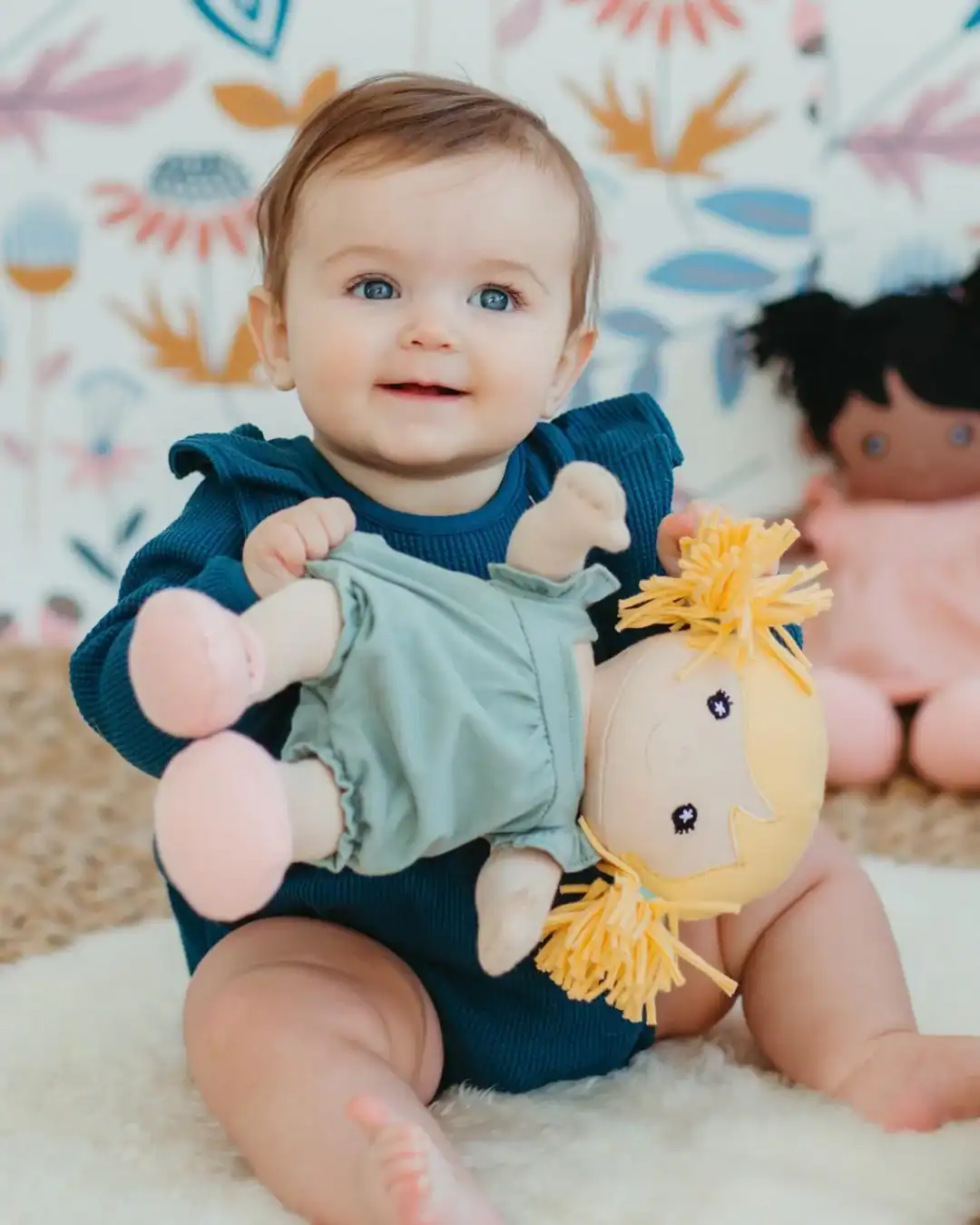 Organic cotton stuffed animal for kids with non-toxic dyes.