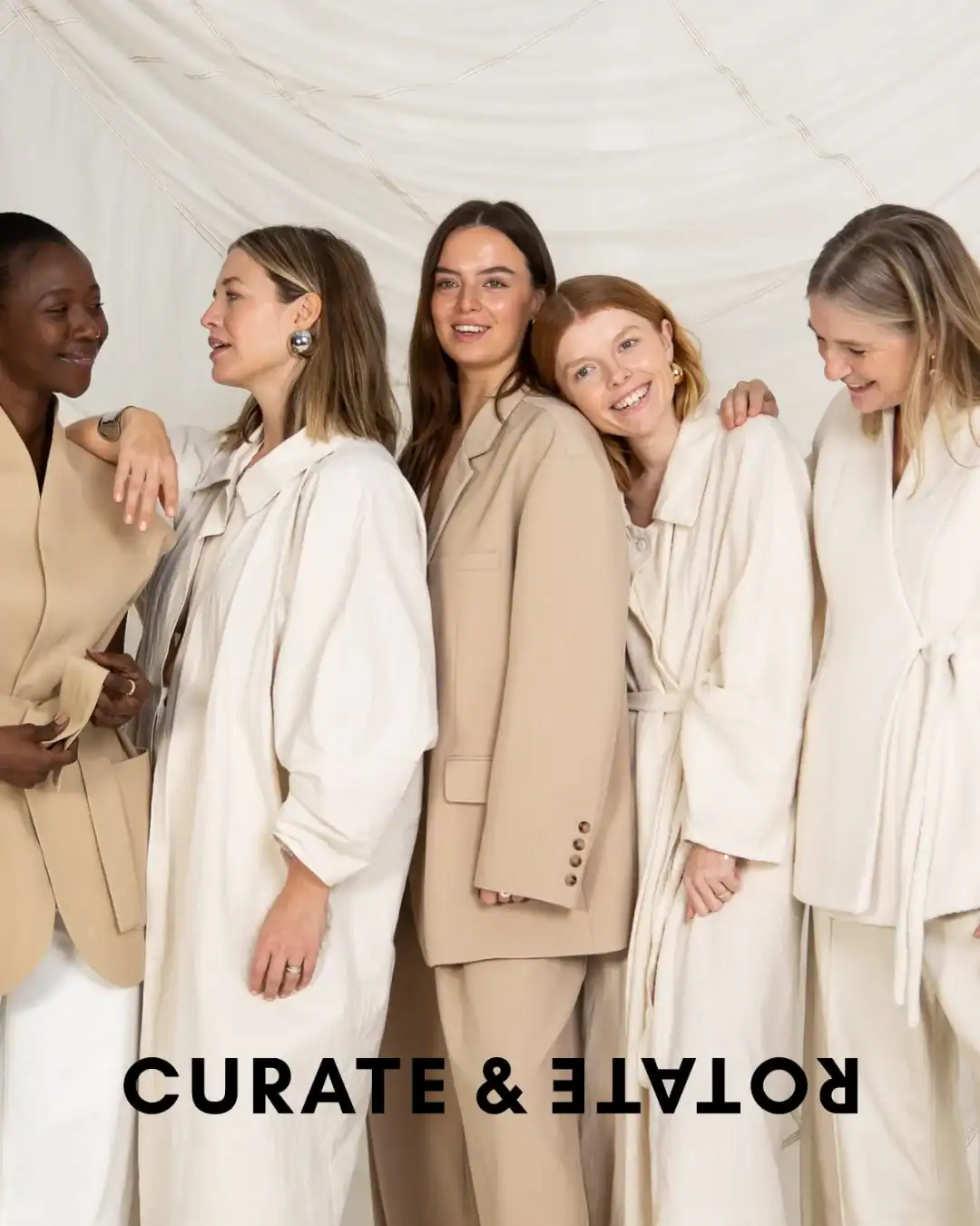 Curate and Rotate secondhand fashion platform with minimalist and elevated vintage clothing.