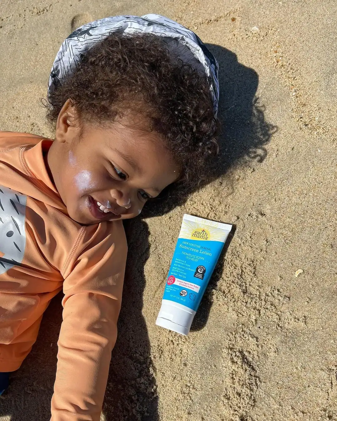 Earth Mama Organics mineral sunscreen for babies and kids, non-nano zinc oxide safe sunscreen.
