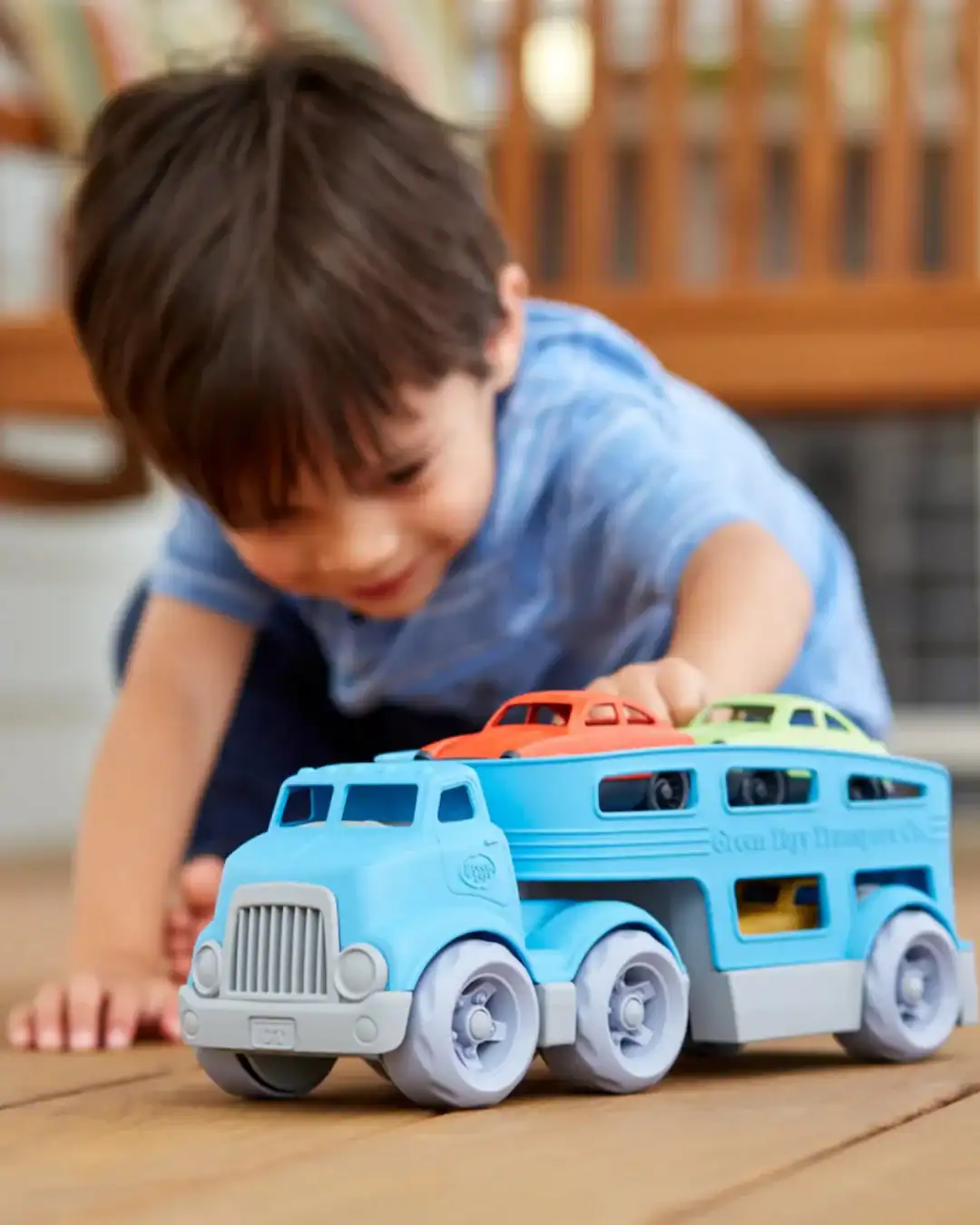 Toys made from 100 percent recycled plastic are safe for kids.