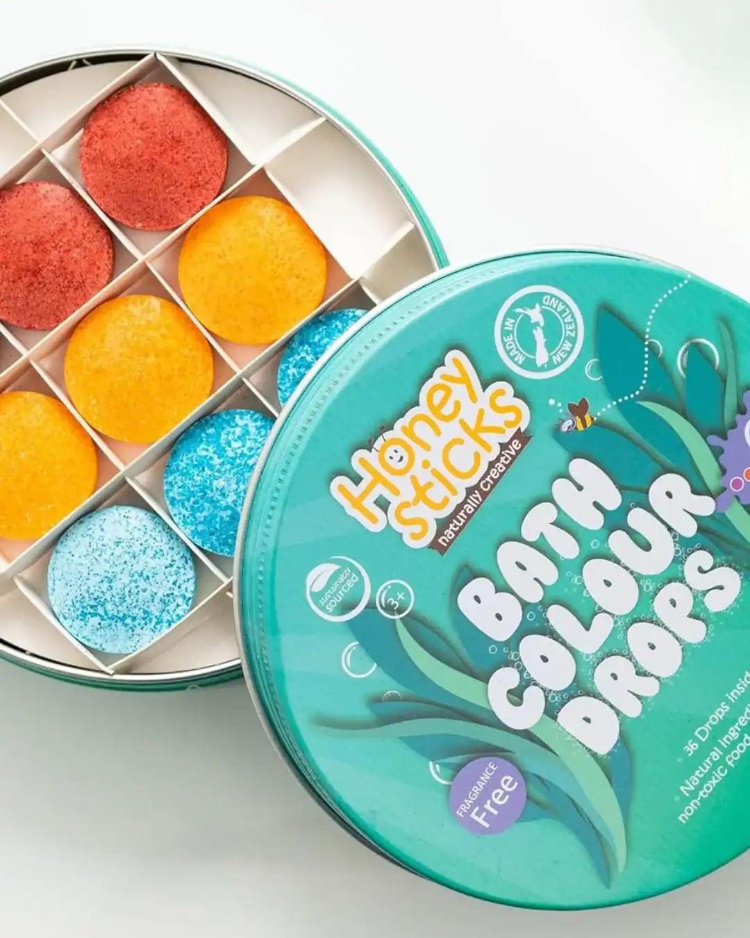 Non-toxic bath bombs for kids made with natural ingredients.