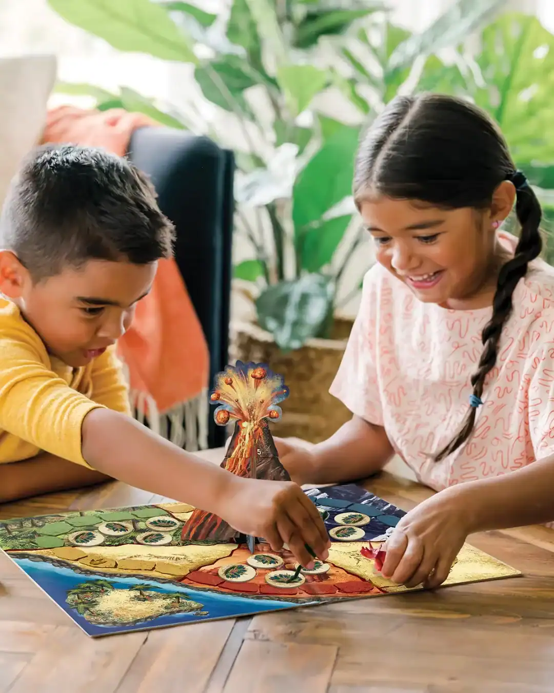 Cooperative board games for kids made with sustainable materials.