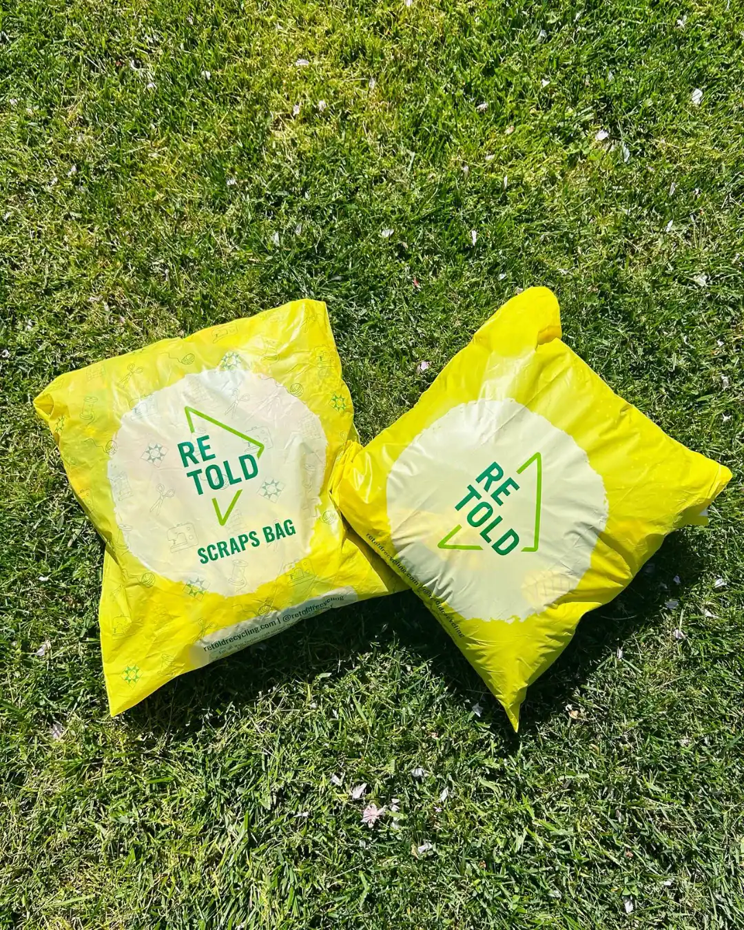 Retold Recycling bag for bulk clothing and textile recycling.