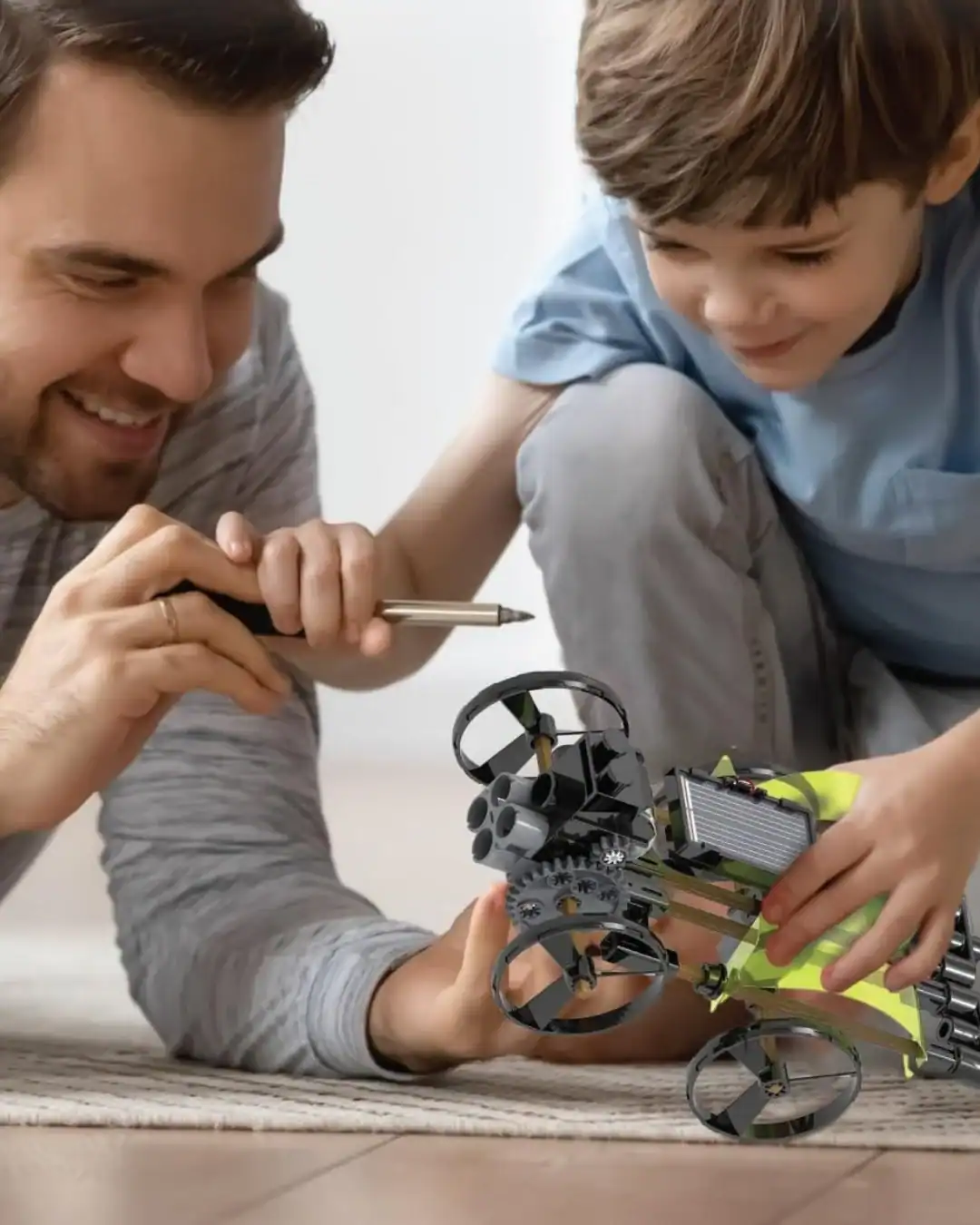Solar-powered toy for kids teaching renewable energy concepts.