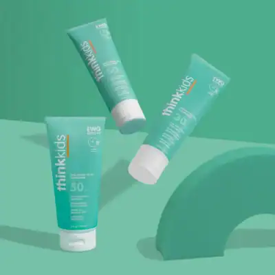ThinkSun Kids Sunscreen providing broad-spectrum mineral sun protection for active children.
