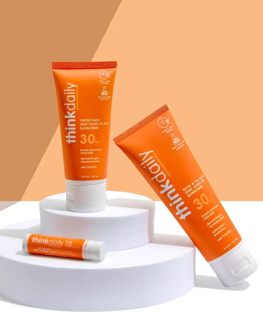 Thinksun mineral sunscreen for sensitive skin, zinc oxide non-toxic sunscreen.