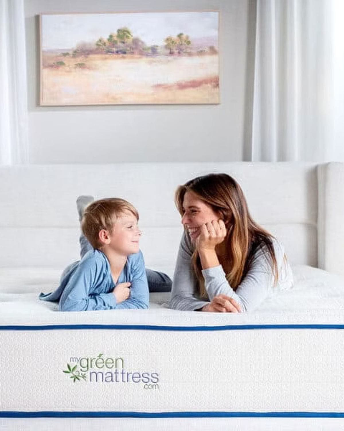 My Green Mattress Kiwi organic kids mattress made with organic cotton, wool, natural latex, and pocketed coils