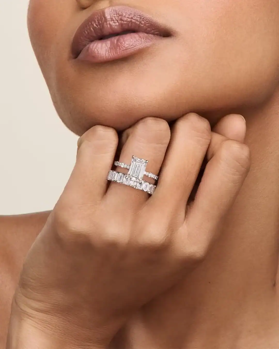 Aether engagement rings with carbon-negative lab-grown diamonds made from captured carbon.