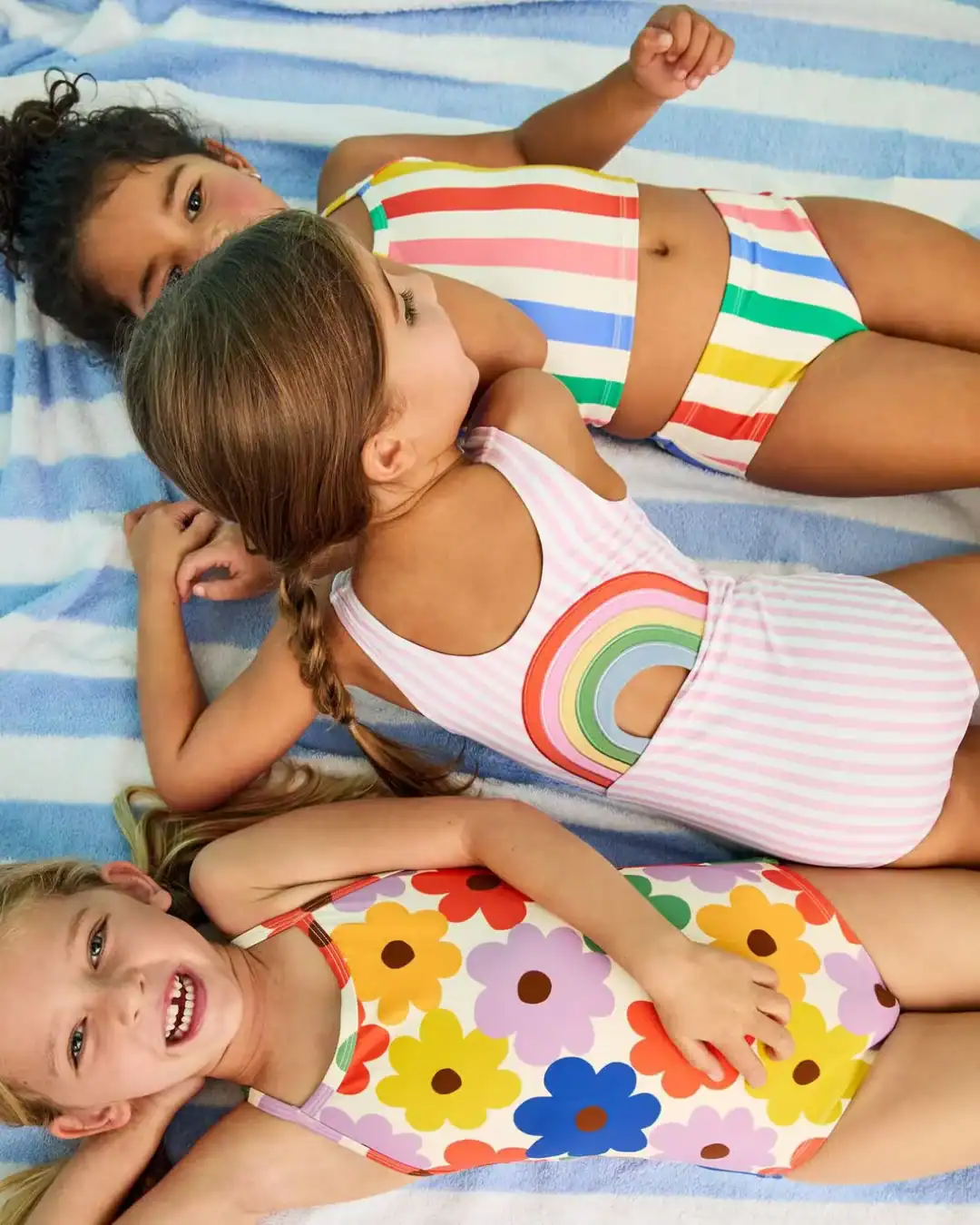 Hanna Andersson kids swimsuits made with OEKO-TEX certified recycled materials safe for everyday wear.