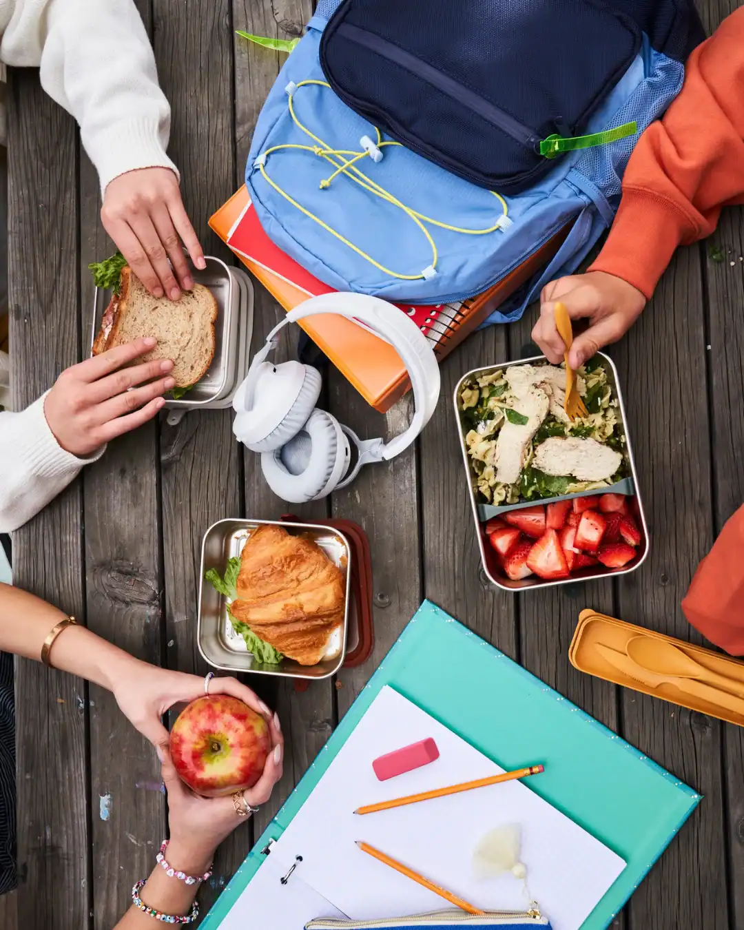 Klean Kanteen stainless steel non-toxic food storage containers with silicone lids.