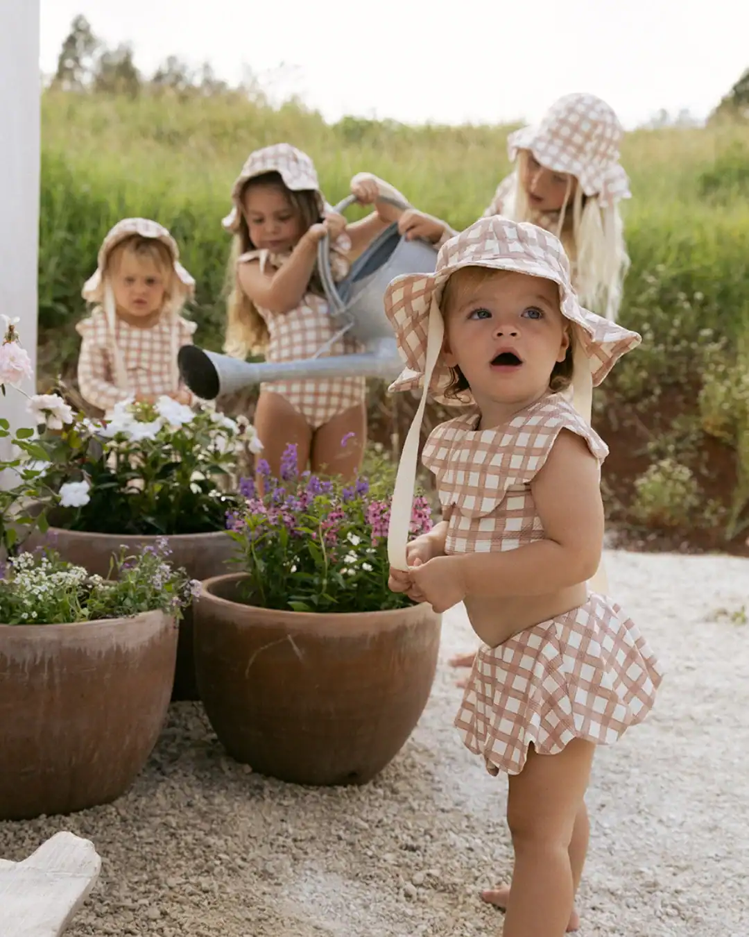Petit Playa kids swimwear with OEKO-TEX certified fabrics and boutique style designs for safer materials.