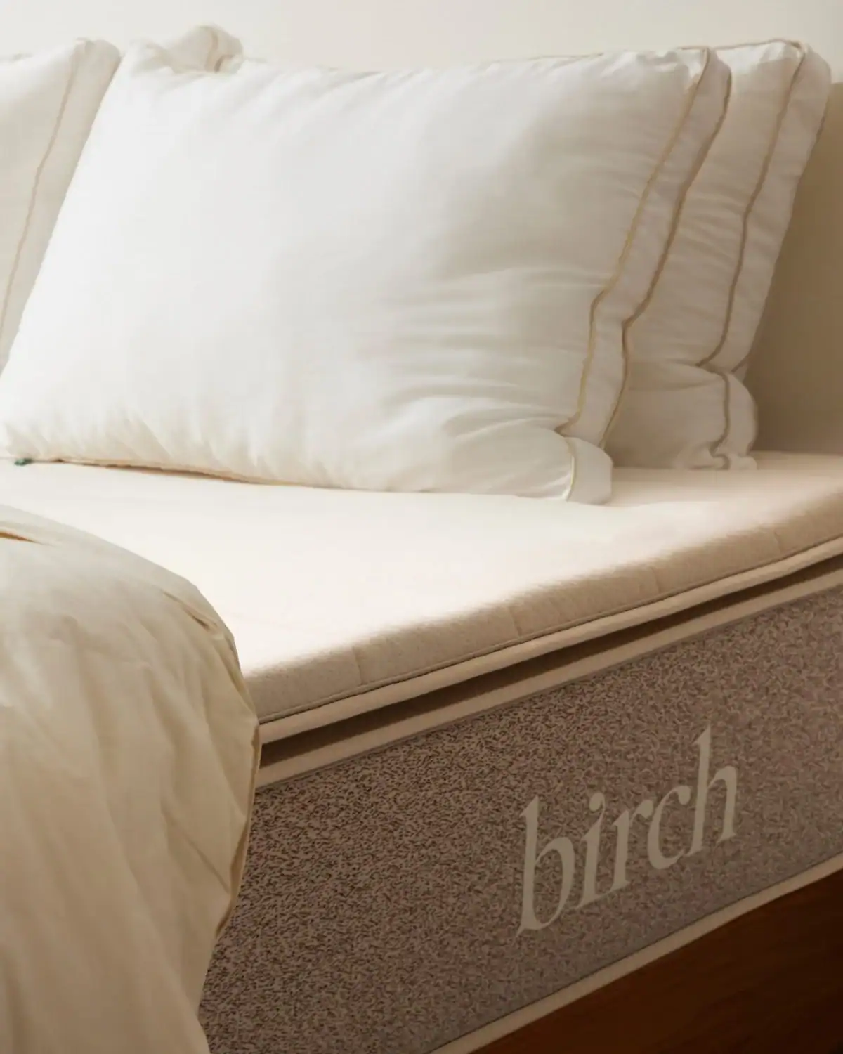 Birch Natural organic hybrid mattress with latex wool and pocketed coils.