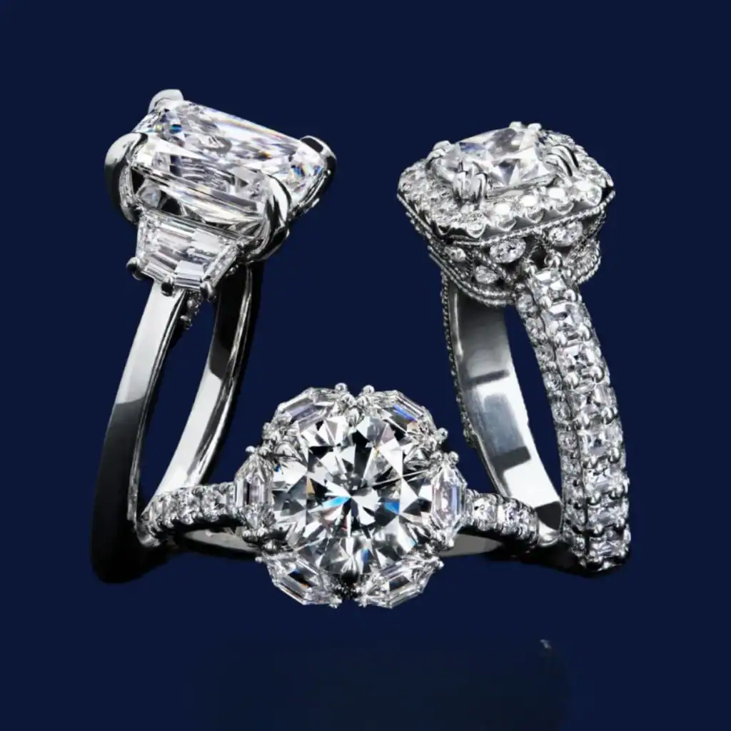 Blue Nile engagement ring selection and customization.